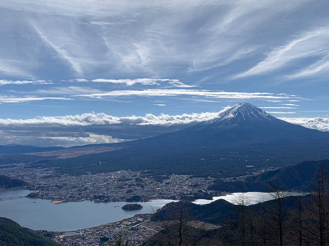河口湖と富士